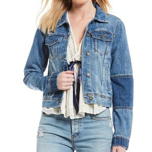 Free People Rumors Two-Toned Denim Jacket